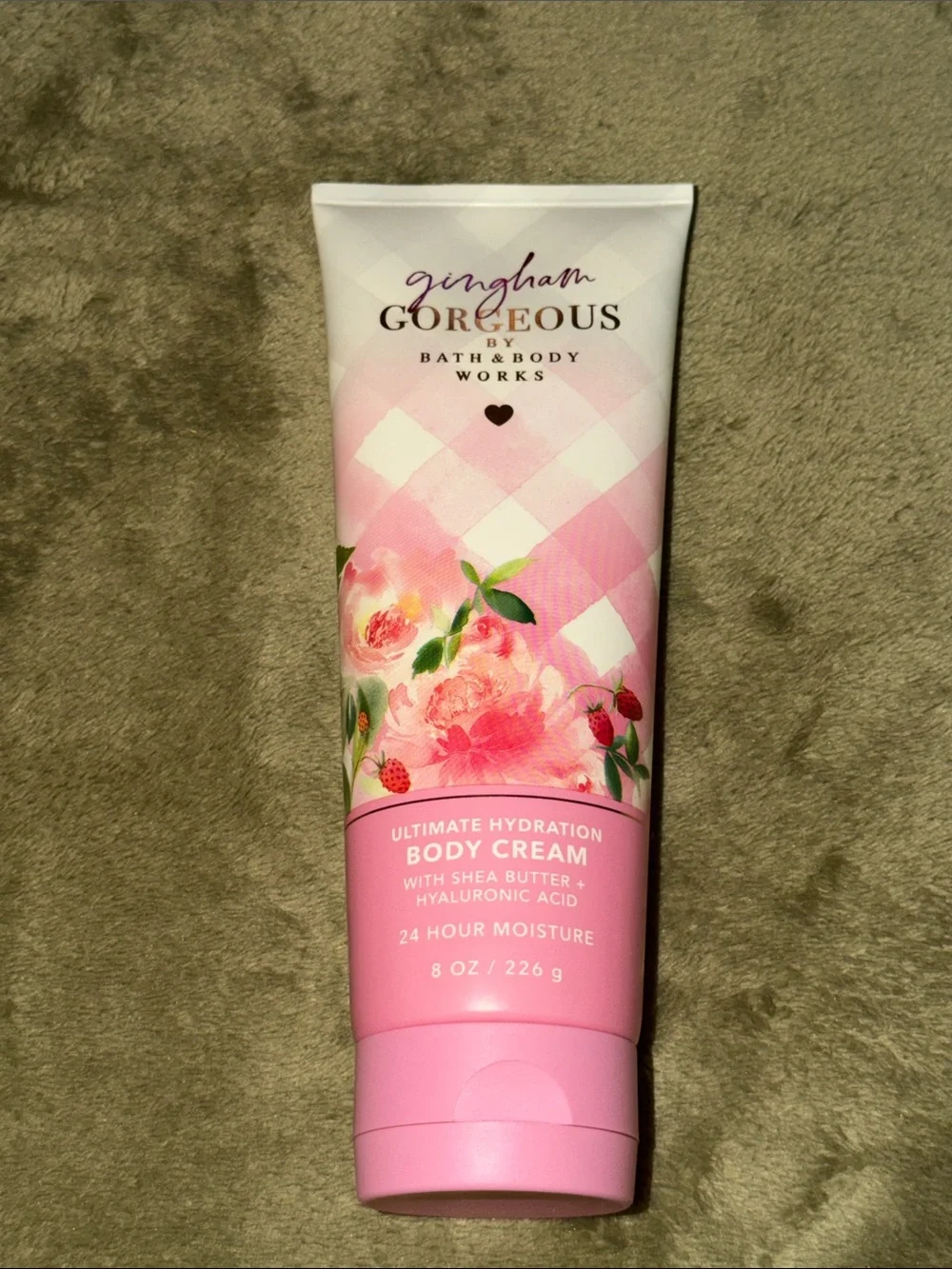 Bath & Body Works Gingham Gorgeous Pink Floral Body Cream